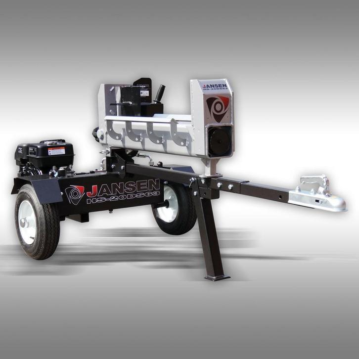 Houtklover Jansen HS-20DS63, 20 t, 6,5 pk, dubbelwerkend, Tuin en Terras, Kloofmachines, Benzine, Nieuw, Liggend, Ophalen of Verzenden