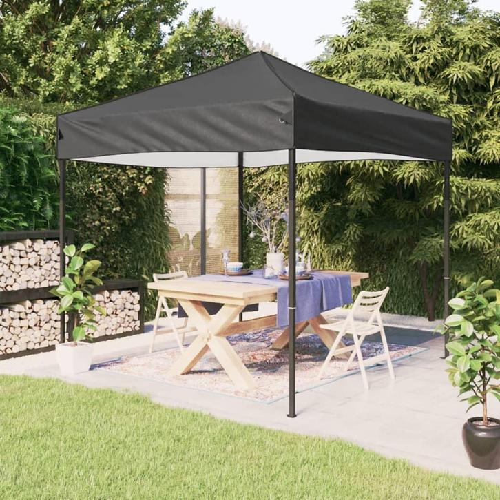 vidaXL Partytent inklapbaar 3x3 m antracietkleurig, Tuin en Terras, Partytenten, Nieuw, Verzenden