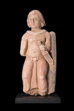 Gandhara Stucwerk krijger figuur - 46 cm  (Zonder, Antiquités & Art