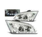 Phares Pour Ford Focus II 04-08 Led Daylight Chromé, Verzenden