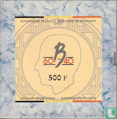 België combinatie set 1990 (PROOF) 60th birthday of King.., Postzegels en Munten, Munten | België, Setje, Goud, Zilver, Verzenden