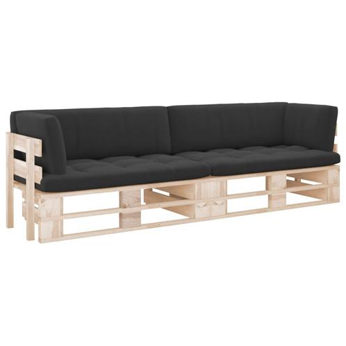 vidaXL Tweezitsbank pallet met kussens geïmpregneerd, Tuin en Terras, Tuinsets en Loungesets, Nieuw, Verzenden