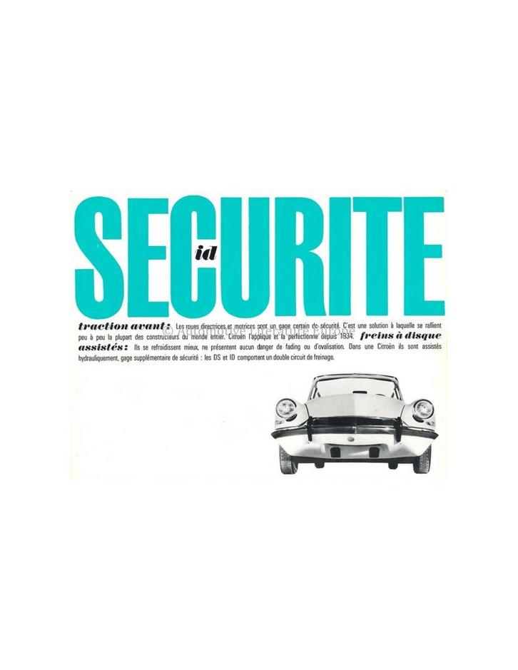 1962 CITROEN DS 19 / ID 19 BROCHURE FRANS, Boeken, Auto's | Folders en Tijdschriften