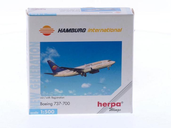 Schaal 1:500 Herpa 512565 Boeing 737-700 Hamburg Internat..., Hobby en Vrije tijd, Modelbouw | Vliegtuigen en Helikopters, Zo goed als nieuw