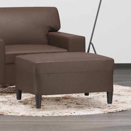 vidaXL Voetenbank 70x55x41 cm kunstleer bruin, Huis en Inrichting, Zetels | Voetbanken en poefs, Nieuw, Verzenden