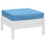 vidaXL Palletkussen 60x60x9,5 cm stof gemêleerd blauw, Huis en Inrichting, Verzenden, Nieuw