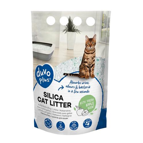 Duvo Premium silica kattenbakvulling appel, Animaux & Accessoires, Bacs à litière