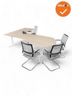 Hoekbureau Tube met vergaderstuk - wit onderstel - afmeting, Ophalen of Verzenden, Bureau