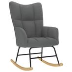 vidaXL Schommelstoel stof donkergrijs, Huis en Inrichting, Stoelen, Verzenden, Nieuw