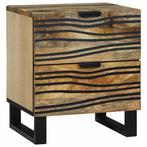 vidaXL Nachtkastje met lade Bruin 40 x 33 x 46 cm massief, Huis en Inrichting, Slaapkamer | Nachtkastjes, Verzenden, Nieuw