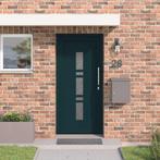 vidaXL Voordeur Antraciet PVC, Doe-het-zelf en Bouw, Deuren en Vliegenramen, Verzenden, Nieuw