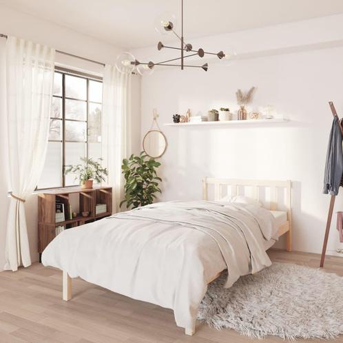 vidaXL Cadre de lit bois de pin massif 75x190 cm petit, Maison & Meubles, Chambre à coucher | Lits, Neuf, Envoi