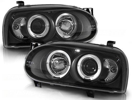 Koplampen dual halo rims VW GOLF 3 09 91-08 97 ANGEL EYES..., Auto-onderdelen, Verlichting, Nieuw, Ophalen of Verzenden