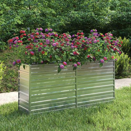 vidaXL Plantenbak verhoogd 160x40x77 cm gegalvaniseerd staal, Tuin en Terras, Bloempotten, Nieuw, Verzenden