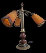 Genêt & Michon Et Muller Frères Lunéville - Tafellamp - Glas