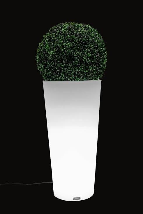 Bloempot met led verlichting 80 cm hoog – wit, Tuin en Terras, Bloempotten, Nieuw, Ophalen of Verzenden