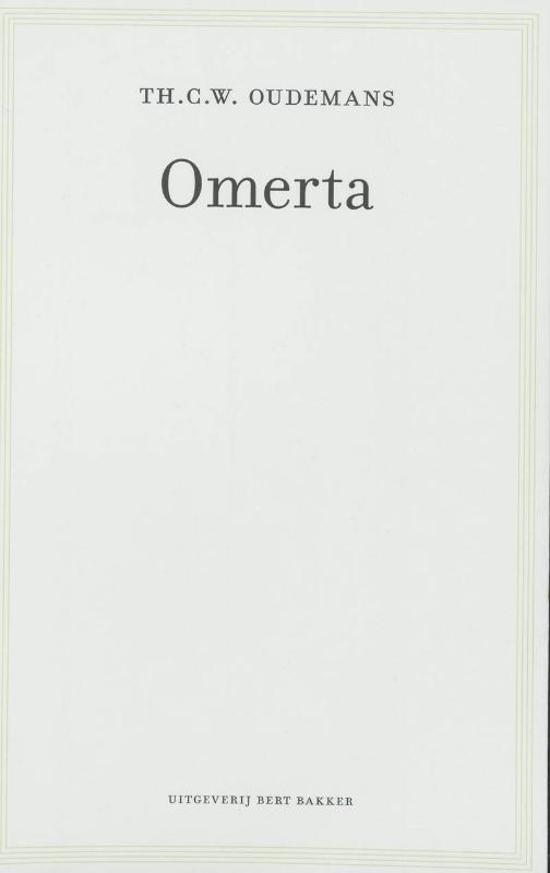Omerta 9789035132221 Th. C. W. Oudemans, Boeken, Filosofie, Gelezen, Verzenden