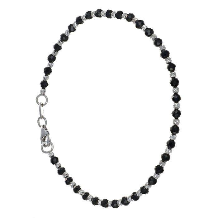 Armband - 18 karaat Witgoud Onyx, Handtassen en Accessoires, Armbanden