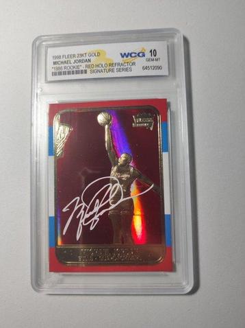 1998 Fleer 23KT Gold Michael Jordan 1986 Rookie - Red Holo
