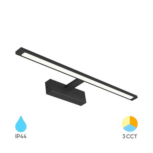 IP44 LED 12 Watt badkamerlamp CCT Zwart, Tuin en Terras, Buitenverlichting, Nieuw, Led, Netvoeding, Verzenden