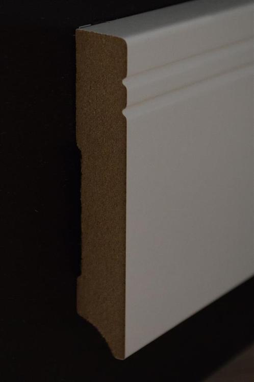 Oppio Witte folieplint milaan 15x120x2400mm, Doe-het-zelf en Bouw, Plinten en Afwerking, Ophalen of Verzenden