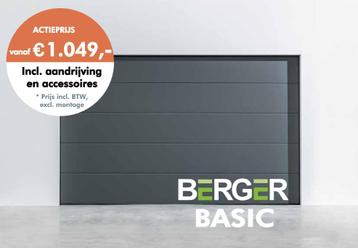 Nieuwe sectionale garagepoort met motor vanaf € 1.049,- beschikbaar voor biedingen