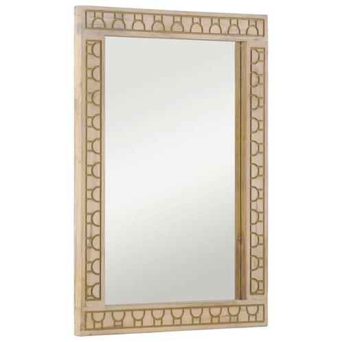 vidaXL Badkamerspiegel 50x70x2,5 cm massief mangohout en, Huis en Inrichting, Woonaccessoires | Spiegels, Nieuw, Verzenden
