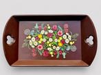 Dienblad - Franse brocante met de hand geschilderd - Hout -