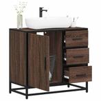 vidaXL Wastafelkast 65x33x60 cm bewerkt hout bruin, Huis en Inrichting, Verzenden, Nieuw