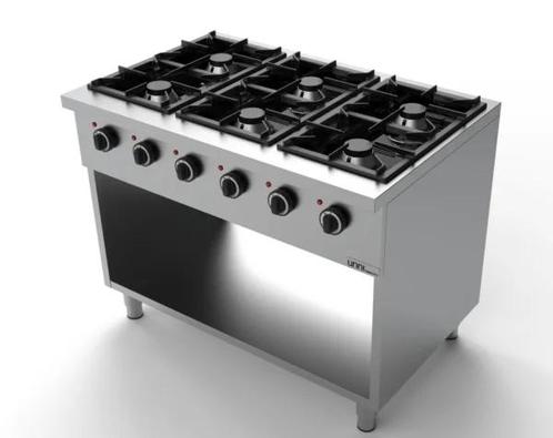 UnniCooking Gasfornuis 6 Branders, Zakelijke goederen, Horeca | Keukenapparatuur, Ophalen of Verzenden