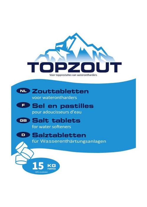 Regeneratiezout Topzout 15Kg, Electroménager, Adoucisseurs d'eau, Envoi