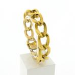 18 Krt. Gouden wijde gourmet schakel armband | 20 cm, Bijoux, Sacs & Beauté, Bracelets, Ophalen of Verzenden