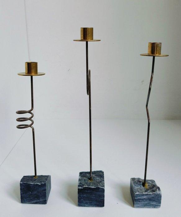 IKEA - Ehlén Johansson - Kandelaar (3) - Doleriet, Metaal,, Antiek en Kunst, Antiek | Meubels | Stoelen en Sofa's