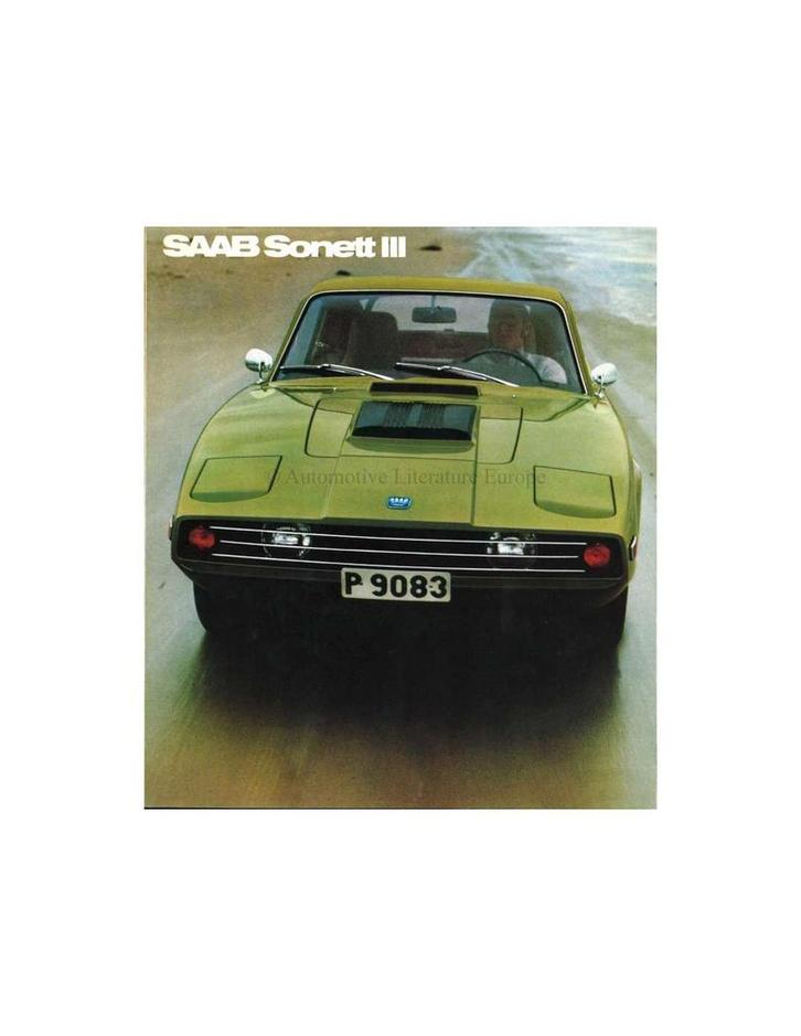 1971 SAAB SONETT BROCHURE ENGELS (USA), Boeken, Auto's | Folders en Tijdschriften, Ophalen of Verzenden
