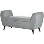 Bankbed - Comfortabel - Opbergruimte - Lichtgrijs, Huis en Inrichting, Ophalen of Verzenden, Nieuw, Stof, Modern