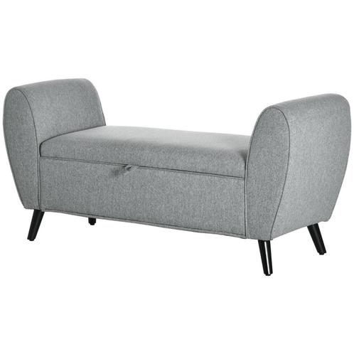 Bankbed - Comfortabel - Opbergruimte - Lichtgrijs, Huis en Inrichting, Zetels | Zetels, Nieuw, Stof, Ophalen of Verzenden
