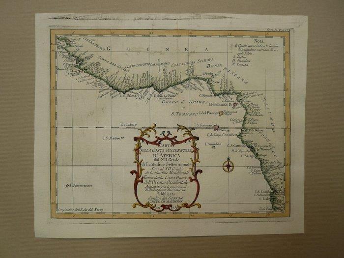 Afrika - Golf van Guinee; N.B. Bellin - Carta della costa, Boeken, Atlassen en Landkaarten