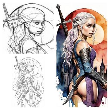 Jacob Hitt - Canvas ready-to-hang - Game of Thrones, Emilia