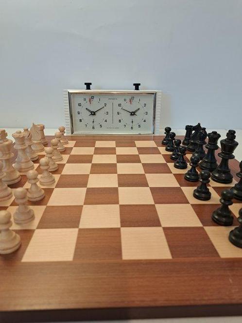 Jeu déchecs - Subliem Staunton Schaakspel met Jantar, Antiek en Kunst, Curiosa en Brocante