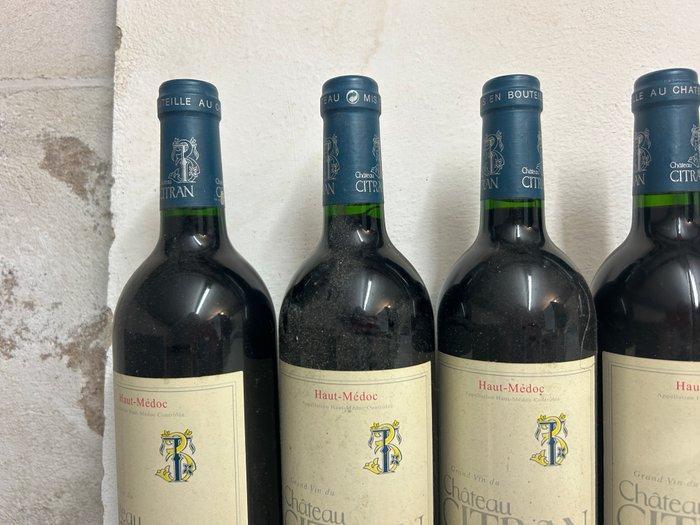 2002 Château Citran - Haut-Médoc Cru Bourgeois - 6 Flessen, Verzamelen, Wijnen