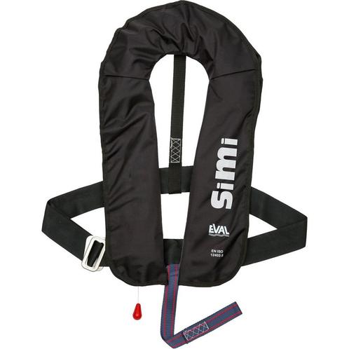 Eval Simi Opblaasbaar Reddingsvest 160N met Rvs Gesp Zwart, Watersport en Boten, Watersportkleding, Nieuw, Ophalen of Verzenden