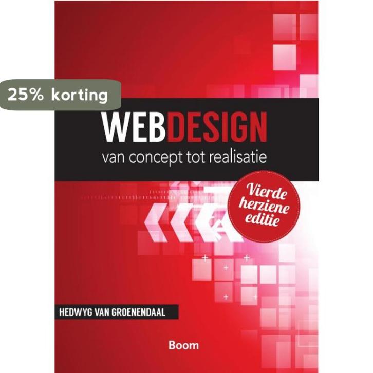 Webdesign van concept tot realisatie - Vierde herziene, Boeken, Informatica en Computer, Zo goed als nieuw, Verzenden