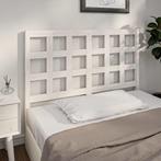 vidaXL Hoofdbord 125,5x4x100 cm massief grenenhout wit, Huis en Inrichting, Slaapkamer | Bedden, Verzenden, Nieuw