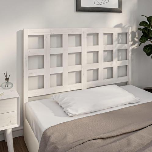 vidaXL Hoofdbord 125,5x4x100 cm massief grenenhout wit, Huis en Inrichting, Slaapkamer | Bedden, Nieuw, Verzenden