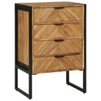 vidaXL Highboard 50x35x75 cm Massief Acaciahout, Verzenden, Nieuw