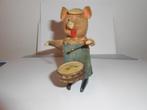 Schuco - Felt Drumming Pig, Uitgepakt - Opwindbaar blikken, Antiquités & Art