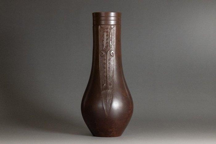 Kakukakusai-koushi Brons Shakutate — Wabi-Sabi Gietwerk in, Antiquités & Art, Antiquités | Autres Antiquités