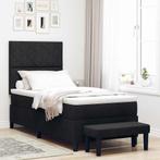 vidaXL Boxspring Bed met Matras & Bank Zwart 100x200 cm Stof, Verzenden, Nieuw