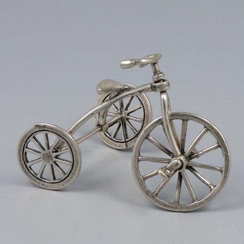 Miniatuur Fietsen - *NO RESERVE* - Miniatuur figuur (3) -, Antiek en Kunst, Antiek | Zilver en Goud