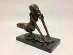 Sculpture, Naakte vrouw - 18 cm - Statue en bronze dune, Antiek en Kunst